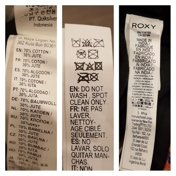 Roxy Rose Print Jute & Cotton Purse - Picture 6 of 6